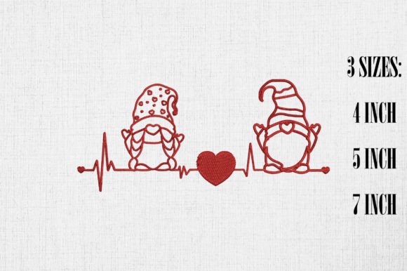 Couple Gnome Heartbeat Valentine s Day