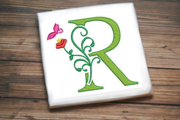 Floral Letter R with Butterfly Embroidery Review