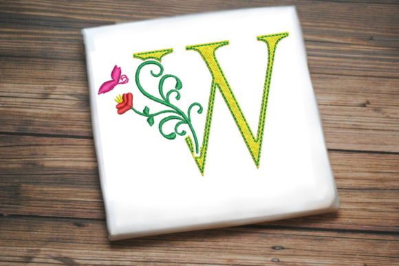 Floral Letter W with Butterfly Review