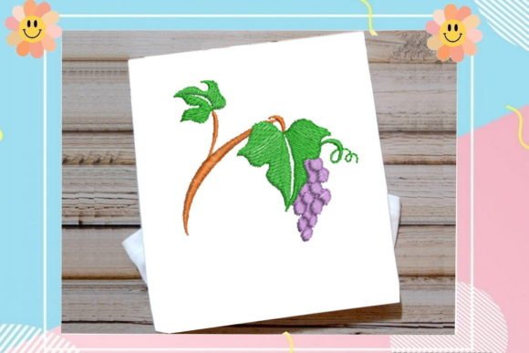 Grape with Leaves Embroidery Design Review