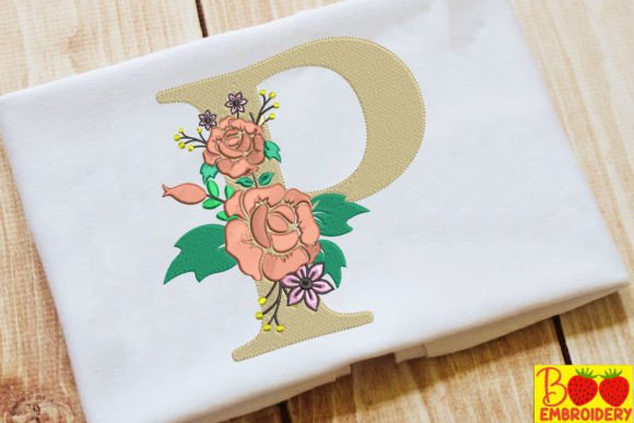 Letter P and Flower Embroidery Review