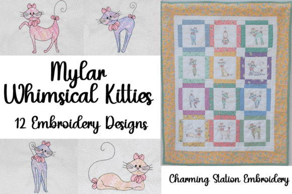 Mylar Whimsical Kitties for Holiday Collections